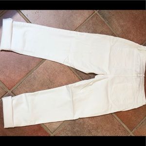 Vera Wang White Roll Off Cuff Denim